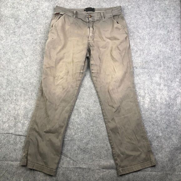 Gramicci Pants Men 34x32 Chino Flat Front Straight Leg Cotton Denim Chore - Picture 1 of 10